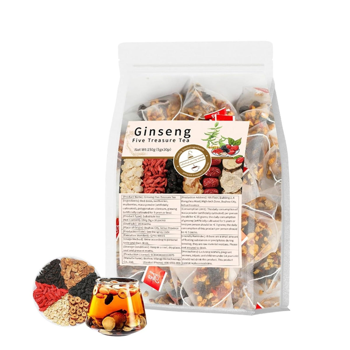 Ginseng Five Treasure Tea